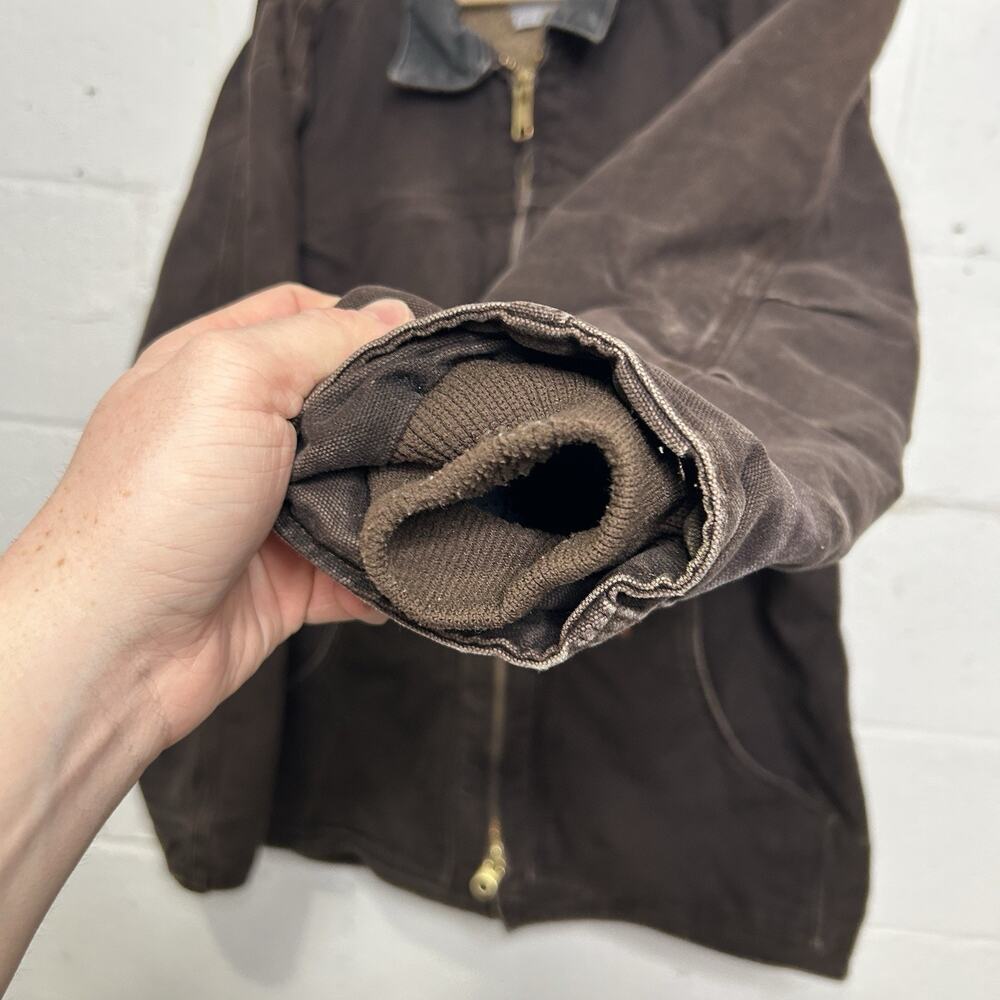 Vintage Carhartt Sherpa-Lined Ridge Jacket “Dark Brown” C61 - Picture 10 of 14